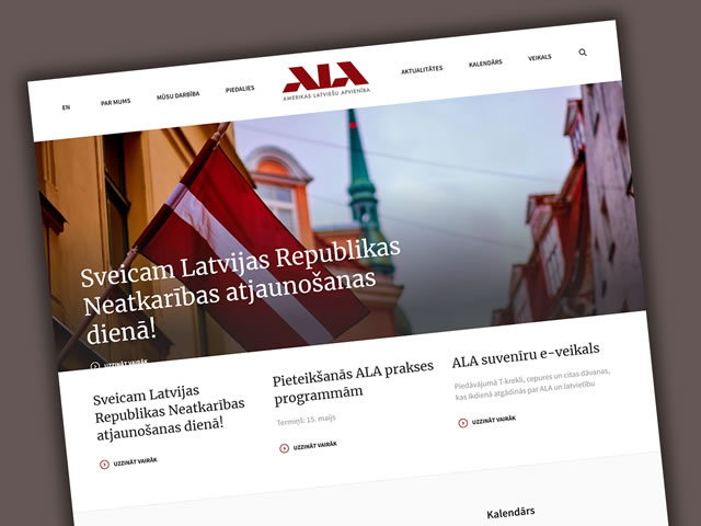 American Latvian Assoc website grab